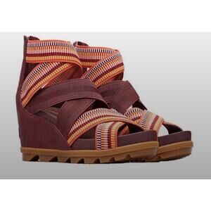 Sorel Joanie II Multicolor Strappy Wedge Sandal Size 8